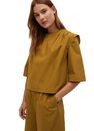 Mango - dark yellow Pleated cotton blouse Mango - dark yellow Pleated cotton blouse