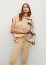 Mango - lt pastel brown Knit jogger-style trousers Mango - lt pastel brown Knit jogger-style trousers