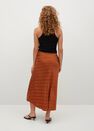 Mango - Rust - Copper Midi Satin Skirt, Women Mango - Rust - Copper Midi Satin Skirt, Women