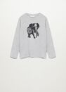 Mango - medium grey Printed long sleeve t-shirt Mango - medium grey Printed long sleeve t-shirt