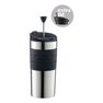 BODUM - Bodum Travel Press S/S with Extra Lid 0.35L Black BODUM - Bodum Travel Press S/S with Extra Lid 0.35L Black