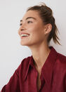 Mango - Dark Red Satin Shirt Mango - Dark Red Satin Shirt