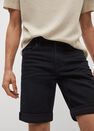 Mango - Open Grey Black Denim Bermuda Shorts, Men Mango - Open Grey Black Denim Bermuda Shorts, Men