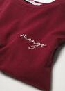 Mango - dark red 100% recycled cotton t-shirt, Women Mango - dark red 100% recycled cotton t-shirt, Women