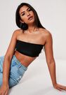 Missguided - Black Slinky Bandeau Top Missguided - Black Slinky Bandeau Top