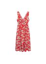 Mango - Red Printed Cut-Out Detail Dress, Women Mango - Red Printed Cut-Out Detail Dress, Women