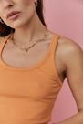 Urban Outfitters - ORANGE D UO Jesse Scoop Neck Vest Urban Outfitters - ORANGE D UO Jesse Scoop Neck Vest