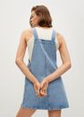 Mango - open blue Light denim pinafore dress Mango - open blue Light denim pinafore dress