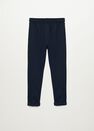 Mango - Navy Organic Cotton Jogger Trousers Mango - Navy Organic Cotton Jogger Trousers