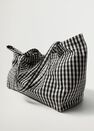Mango - black Gingham-check fabric shopper bag Mango - black Gingham-check fabric shopper bag