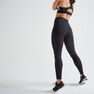 DOMYOS - W33 L31 / 500 Women's Fitness Cardio Training Leggings - Black DOMYOS - W33 L31 / 500 Women's Fitness Cardio Training Leggings - Black