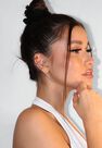 Missguided - Gold Ear Cuff Set With Strass, Women Missguided - Gold Ear Cuff Set With Strass, Women