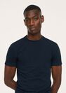 Mango - Navy Stretch Cotton T-Shirt, Men Mango - Navy Stretch Cotton T-Shirt, Men