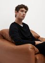 Mango - black 100% merino wool washable sweater Mango - black 100% merino wool washable sweater