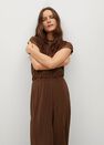 Mango - brown Pleated flowy trousers Mango - brown Pleated flowy trousers