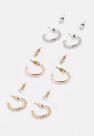Missguided - Gold Gold Look Stud And Hoop Earrings 6 Pack Missguided - Gold Gold Look Stud And Hoop Earrings 6 Pack