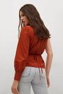 Mango - medium orange Asymmetric neckline blouse, Women Mango - medium orange Asymmetric neckline blouse, Women