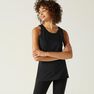 NYAMBA - 100 Women's gentle gym pilates tank top - black, S NYAMBA - 100 Women's gentle gym pilates tank top - black, S