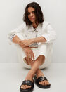Mango - white Cotton denim jacket, Women Mango - white Cotton denim jacket, Women