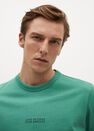 Mango - medium blue Message organic cotton t-shirt Mango - medium blue Message organic cotton t-shirt