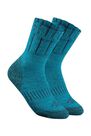 QUECHUA - Children's Mid Hiking Socks SH100 Warm x2 Pairs- Blue/Grey, EU 27-30 QUECHUA - Children's Mid Hiking Socks SH100 Warm x2 Pairs- Blue/Grey, EU 27-30