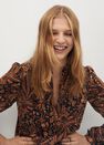 Mango - Brown Flowy Printed Dress Mango - Brown Flowy Printed Dress