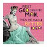 PIGMENT PRODUCTIONS - Nutty Neon God Created Man 160X156 Greeting Card PIGMENT PRODUCTIONS - Nutty Neon God Created Man 160X156 Greeting Card