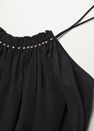 Mango - black Flowy strap top, Women Mango - black Flowy strap top, Women