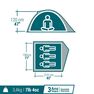 QUECHUA - Unique Size CAMPING TENT MH100 - GREY - 3 PERSON, Grey QUECHUA - Unique Size CAMPING TENT MH100 - GREY - 3 PERSON, Grey