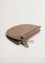Mango - medium brown Croc- effect zipper purse, Women Mango - medium brown Croc- effect zipper purse, Women