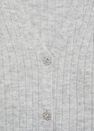 Mango - grey Knitted cardigan with jewel button Mango - grey Knitted cardigan with jewel button