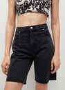 Mango - Open Grey High-Waist Denim Bermuda, Women Mango - Open Grey High-Waist Denim Bermuda, Women