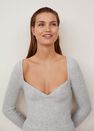 Mango - Pastel Grey Cashmere Ribbed Bodysuit Mango - Pastel Grey Cashmere Ribbed Bodysuit
