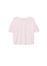 Mango - Lt-Pastel Pink Frills Cotton T-Shirt, Women Mango - Lt-Pastel Pink Frills Cotton T-Shirt, Women
