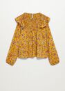 Mango - medium yellow Floral-print flowy blouse Mango - medium yellow Floral-print flowy blouse
