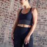 DOMYOS - Extra Large Seamless Long Dynamic Yoga Sports Bra, Dark Petrol Blue DOMYOS - Extra Large Seamless Long Dynamic Yoga Sports Bra, Dark Petrol Blue