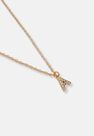 Missguided - Gold Look Pave A Initial Pendant Necklace Missguided - Gold Look Pave A Initial Pendant Necklace