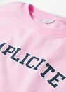 Mango - Medium Pink Printed Cotton Sweatshirt, Women Mango - Medium Pink Printed Cotton Sweatshirt, Women