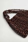 Mango - brown Wood beaded bag Mango - brown Wood beaded bag