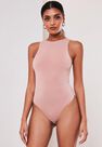 Missguided - Nude Seam Free Racer Neck Bodysuit Missguided - Nude Seam Free Racer Neck Bodysuit