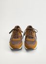 Mango - Brown Leather Mixed Sneakers Mango - Brown Leather Mixed Sneakers