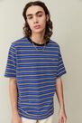 Urban Outfitters - Blue iets frans... Skinny Stripe T-Shirt, Men Urban Outfitters - Blue iets frans... Skinny Stripe T-Shirt, Men