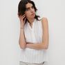 Reserved - Ivory Sleeveless Cotton Blouse, Women Reserved - Ivory Sleeveless Cotton Blouse, Women