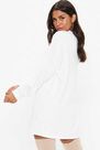 Missguided - White Oversized Basic Loopback Sweater Dress Missguided - White Oversized Basic Loopback Sweater Dress