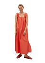 Mango - Medium Red 100% Cotton Midi Dress, Women Mango - Medium Red 100% Cotton Midi Dress, Women