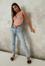 Missguided - Pink Blush Mesh Bust Corset Crop Top Missguided - Pink Blush Mesh Bust Corset Crop Top