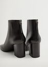 Mango - black Heel leather ankle boot Mango - black Heel leather ankle boot