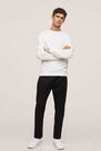 Mango - natural white Basic cotton sweater, Men Mango - natural white Basic cotton sweater, Men