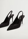 Mango - Black Leather Pumps, Women Mango - Black Leather Pumps, Women