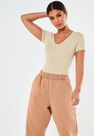 Missguided - V NECK FITTED T SHIR Missguided - V NECK FITTED T SHIR
